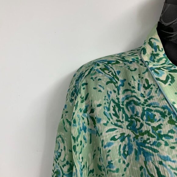 Oscar De La Renta Women's Sheer Long Sleeve Mid LEngth Kimono Size S - Picture 4 of 12